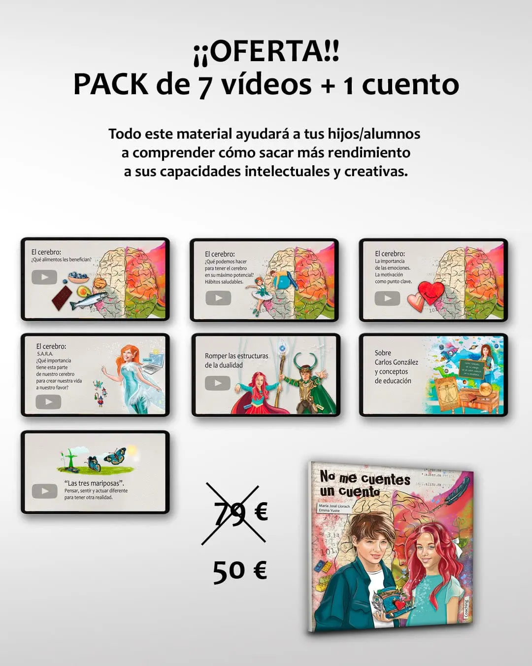 PACK 7 vídeos + 1 cuento